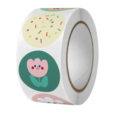 100-500pcs Cute Cartoon Stickers 1inch Reward Sticker Round Rainbow Seal Labels for Handmade Gift Packing Decor Kids (Online Order Only)
