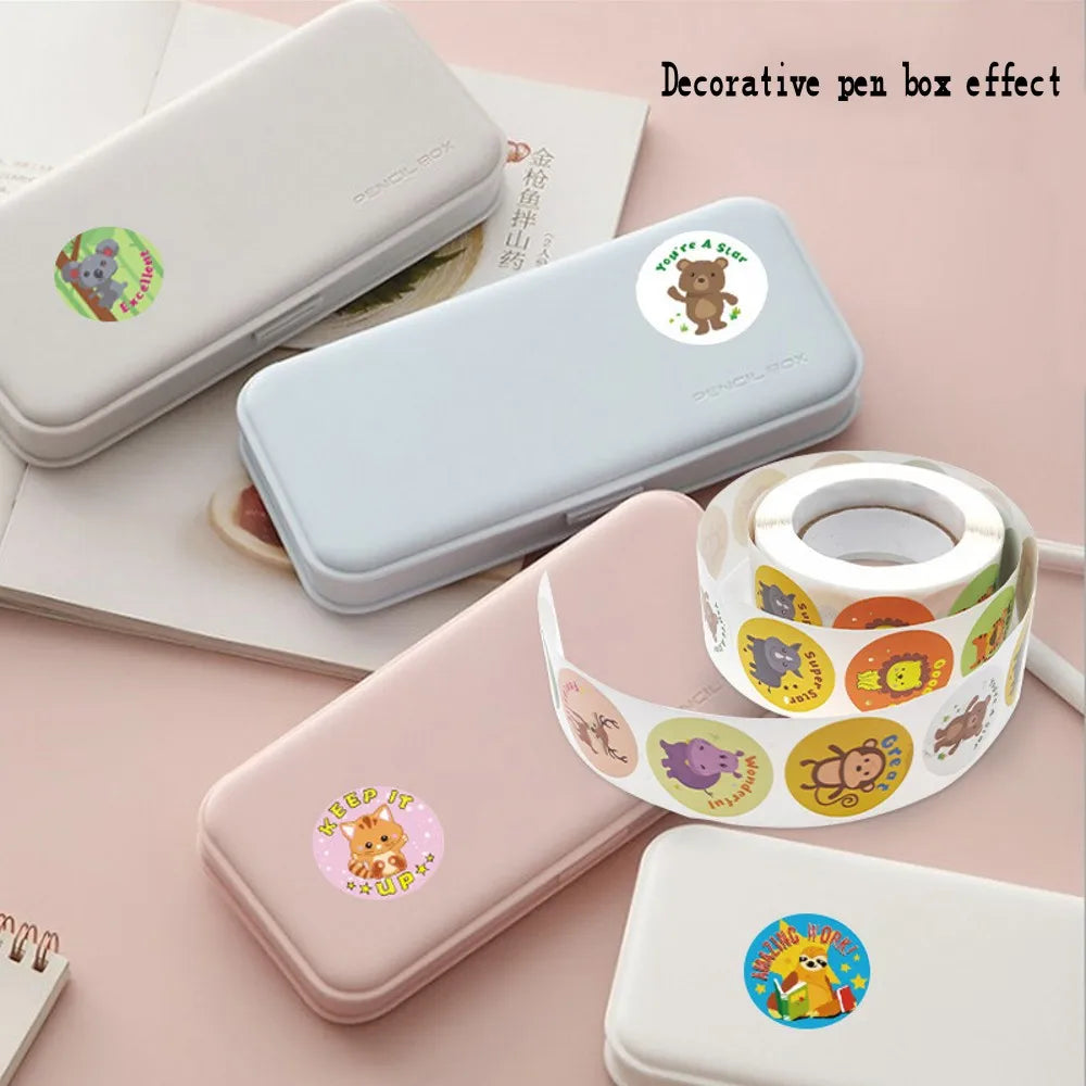 50-500pcs Cute Cartoon Animal Decoration Sticker Cake Label Birthday Wedding Party Sticker Envelope Office Stationery Kids Gift (ONLINE ORDER ONLY)