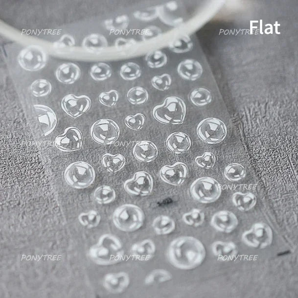 Lotus Leaf Brocaded Carp Koi Playing Goldfish Cavort Ripple Droplet Water Bubbles Self Adhesive Nail Art Stickers Manicure Decal (Online Order Only)