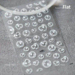 Lotus Leaf Brocaded Carp Koi Playing Goldfish Cavort Ripple Droplet Water Bubbles Self Adhesive Nail Art Stickers Manicure Decal (Online Order Only)