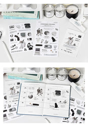 2Pc Ins Cute Retro Sticker Planner Collage Scrapbook DIY Material Decoration Stickers Personalized Art Supplies Stationery (ONLINE ORDER ONLY)