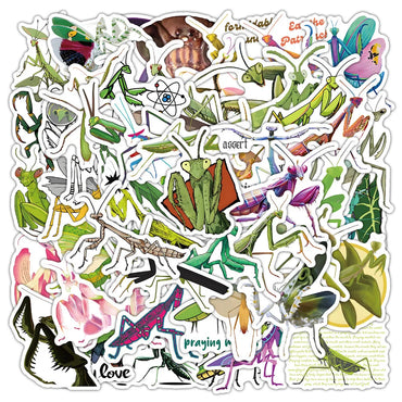 10/30/50PCS Mantis Cartoon Stickers Cool Insect Sticker Aniaml DIY Decoration Kids Toys Luggage Laptop Phone Guitar Bike Decals (ONLINE ORDER ONLY)