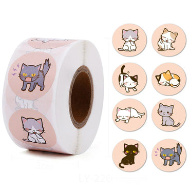 100-500pcs Love Cat Sticker Aesthetic Children's Reward Decoration Scrapbooking Stationery School Supplies for Kid (ONLINE ORDER ONLY)