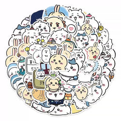 60/100pcs Cute Chiikawa Stickers Cartoon Kawaii Anime Decals For Kids Laptop Luggage Scrapbook Water Bottle Stickers Kids Toys (Online Order Only)