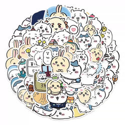 60/100pcs Cute Chiikawa Stickers Cartoon Kawaii Anime Decals For Kids Laptop Luggage Scrapbook Water Bottle Stickers Kids Toys (Online Order Only)