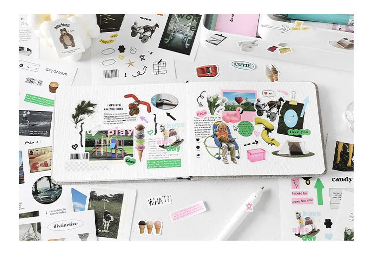 20 Sheets Future Expectation Series Stickers Book Scrapbooking Journal Creative Stationery DIY Decorative Stickers Aesthetic (ONLINE ORDER ONLY)