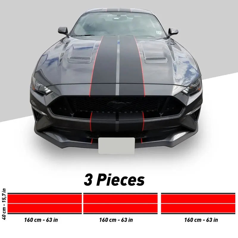 Racing Stripes Car Sticker Large Pattern Stickers Exterior Accessories Decoration Whole Body Auto Parts Die Cutting Vinyl Decals (ONLINE ORDER ONLY)