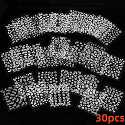 30 Sheets Cute Penguin Winter Nail Stickers Set 3D Snowflake Christmas Decals Tree Elk Bell Self Adhesive Slider Manicure Tips * (ONLINE ORDER ONLY)