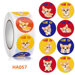 1inch/2.5cm Animal Good Job Cool Stickers Roll for Envelope Praise Reward Student Work Label Stationery Seal Lable (ONLINE ORDER ONLY)