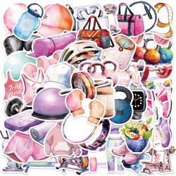 50pcs Inspirational Fitness Graffiti Sticker Decals DIY Water Bottle Motorcycle Laptop GYM Sport Sticker for Kid Toys (ONLINE ORDER ONLY)