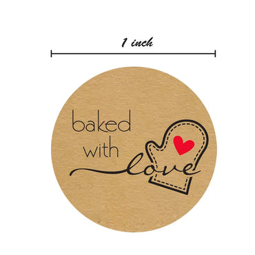 100-500pcs Round Natural Kraft Sticker Seal Labes Hand Made With Love Sticker Paper Scrapbooking Stationery Sticker (ONLINE ORDER ONLY)