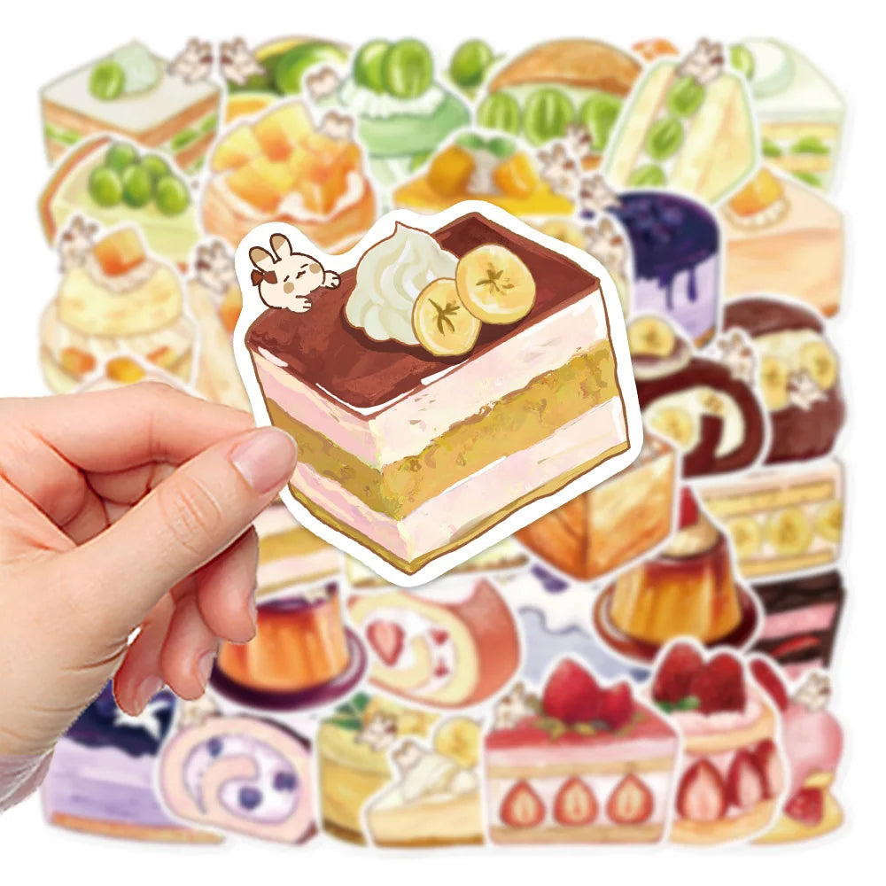 Cute Cartoon Food Cake Dessert Bunny Sticker Packs (ONLINE ORDER ONLY)
