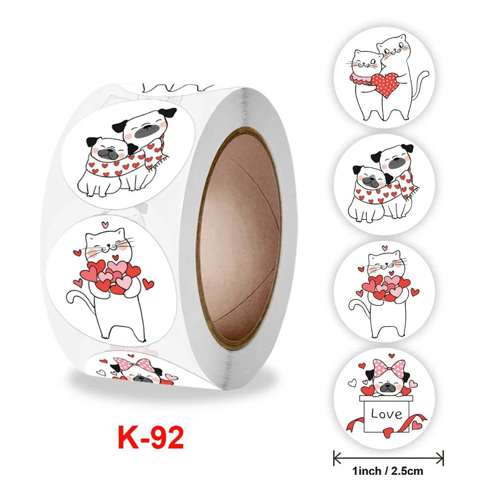 50-500PCS Cute Cartoon Animal Reward Stickers Children Gift Scrapbook Decoration Label Valentine's Day Wedding DIY Toy Stickers (ONLINE ORDER ONLY)