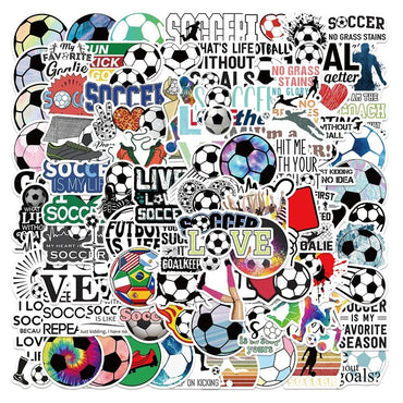 10/50/100pcs Graffiti Stickers Football Soccer Stickers for Adults Helmet Motorcycle Luggage Water Bottle Skateboard (ONLINE ORDER ONLY)