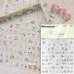 Dreamy Shiny Bowknot Ribbon Lace Delicate Tie Charming 5D Nail Art Decoration Sticker Self Adhesive Manicure Decal DIY Wholesale (ONLINE ORDER ONLY)
