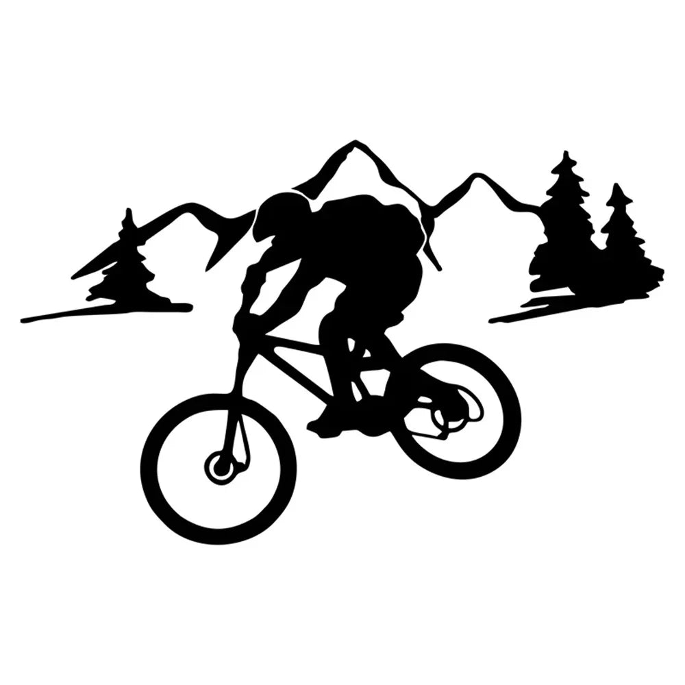 MTB Bike Riding Mountain Road Modeling  Auto Decal Car Sticker (Online Order Only)