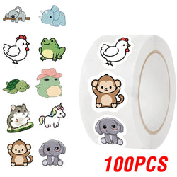 100-500pcs Cute Animal Paper Labels Thank You Sticker Reward Sealing Scrapbooking DIY Gift Decoration Stationery Supplies (ONLINE ORDER ONLY)