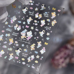Ray Fish Shell  Conch Water Bubbles Octopus Starfish Mermaid Jellyfish Otter Dolphin Nail Art Decorations Sticker Manicure Decal (ONLINE ORDER ONLY)
