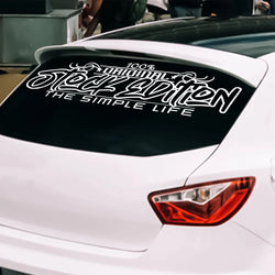 Stock Edition Simple Life Under Construction Car Sticker for Windshield Banner JDM Competition Style Waterproof Vinyl Decals (ONLINE ORDER ONLY)