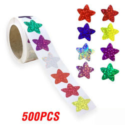 100-500pcs Color Star Sticker Birthday Wedding Gift Party Decor Seal Sticker Envelope Invitation Sticker Baking Label (ONLINE ORDER ONLY)