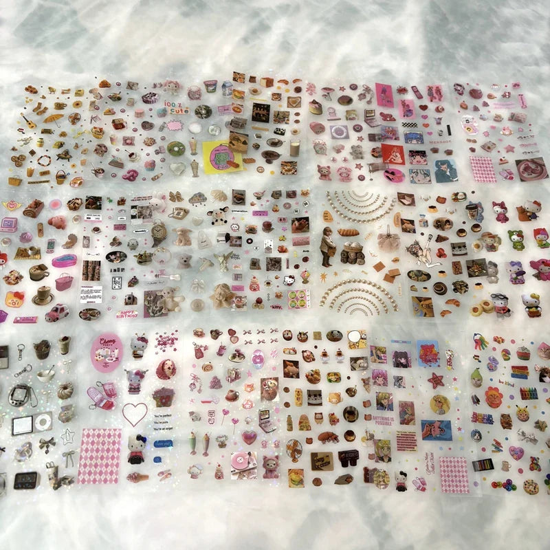 20pcs/set Cute Y2k Glitter Laser Sticker for Phone Camera Luggage Journal Sticker Kawaii Decoration Sticker Gift (ONLINE ORDER ONLY)