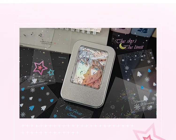 30pcs/pack Korean PET Transparent Sealing Decorative Stickers Cute Sticker for Idol Card Collage Material Journal DIY Decoration (ONLINE ORDER ONLY)