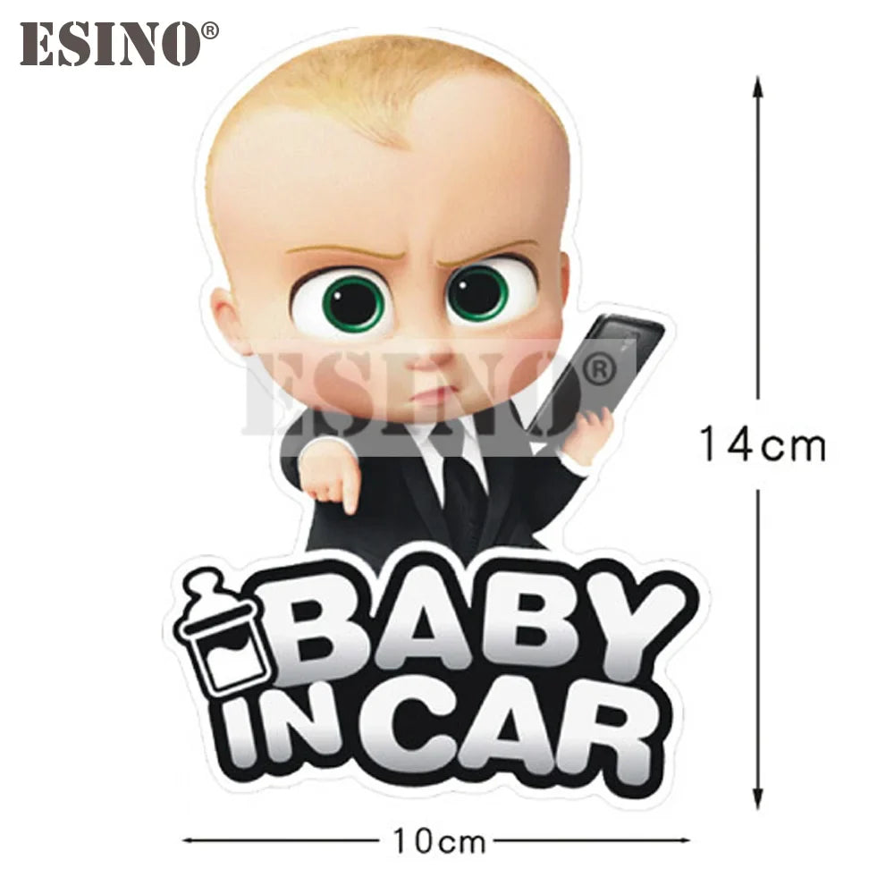 Car Styling Funny Lovely Cartoon Cool Boy Baby in Car Decorative Whole Body Sticker Car Accessories Styling Decal Vinyl (Online Order Only)