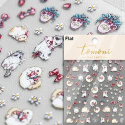 Cute Cat Eye Fishbone Animals Leopard Cat Ginger Cat Kitten Exclamation Point Paw Self Adhesive Nail Art Sticker Manicure Decals (ONLINE ORDER ONLY)