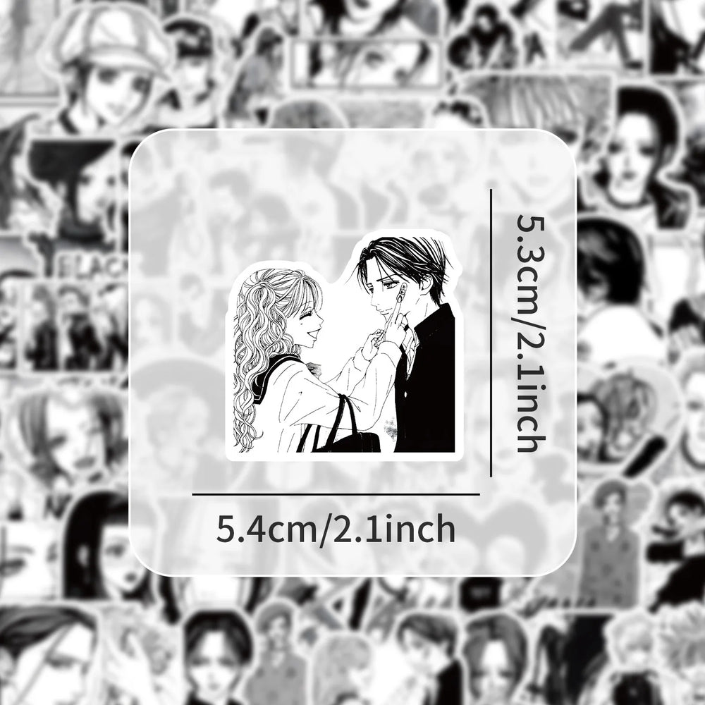 10/30/60PCS NANA Cartoon Stickers Black White Style Sticker Anime Graffiti Decals Luggage Laptop Phone Guitar Car Bike Kids Toys (ONLINE ORDER ONLY)