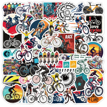 10/50pcs Cool Mountain Bike MTB Graffiti Stickers Laptop Guitar Luggage Skateboard Car Waterproof Cool Sticker Decal Kids Toys (Online Order Only)