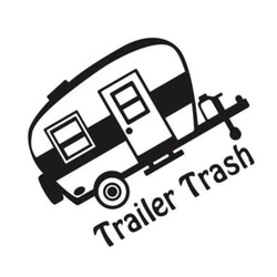 Car Stickers Trailer Trash Outline Decor Decal Vinyl Decoration Van Camper Camping Wraps Accessories Sticker (Online Order Only)