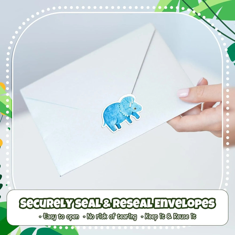 500Pcs /1 Rolls 2.5cm/1inch Dinosaur Animal Anomaly Shaped Sticker Decoration Gift Box Sticker Label Stationery Sticker (ONLINE ORDER ONLY)