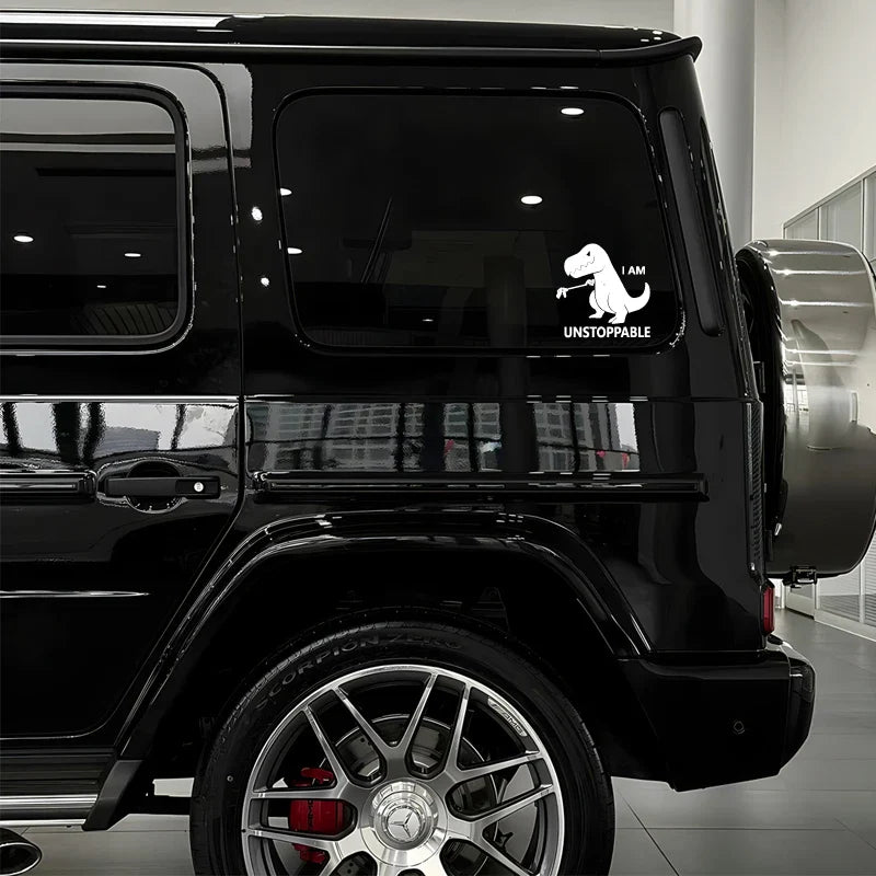 "I AM UNSTOPPABLE"Dinosaur stickers,For Car Door And Window Decoration Stickers Car Accessories decal (ONLINE ORDER ONLY)