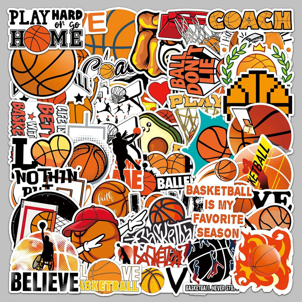 50Pcs Basketball Graffiti Stickers for Helmet, Wall, Desktop Decoration (ONLINE ORDER ONLY)