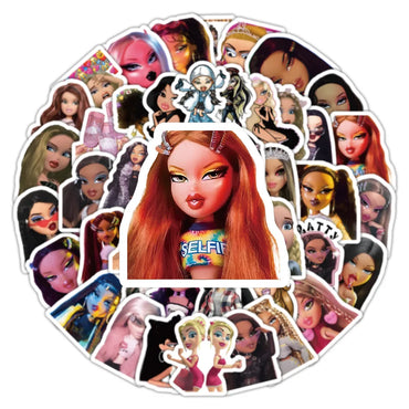 10/30/50/100PCS Bratzillaz Stickers Funny Cartoon Sticker Decals DIY Scrapbook Luggage Laptop Phone Car Bike Skateboard Kids Toy (ONLINE ORDER ONLY)