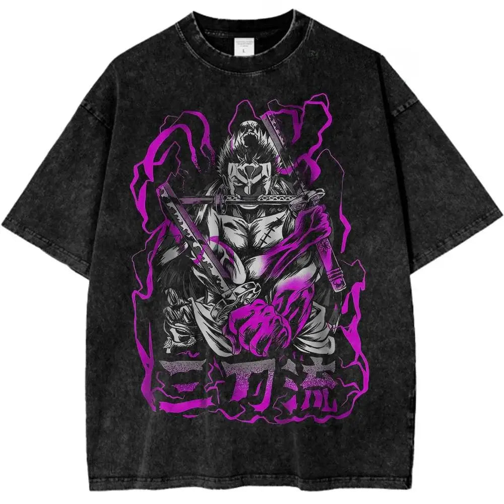 Roronoa Zoro Shirt One Piece Retro Anime T-Shirt (ONLINE ORDER ONLY)
