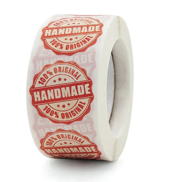 100-500pcs Handmade With Love Sticker For Cake Package Decoration Label Cute Kawaii Thank You Sticker Gift Sticker Red Paper (ONLINE ORDER ONLY)