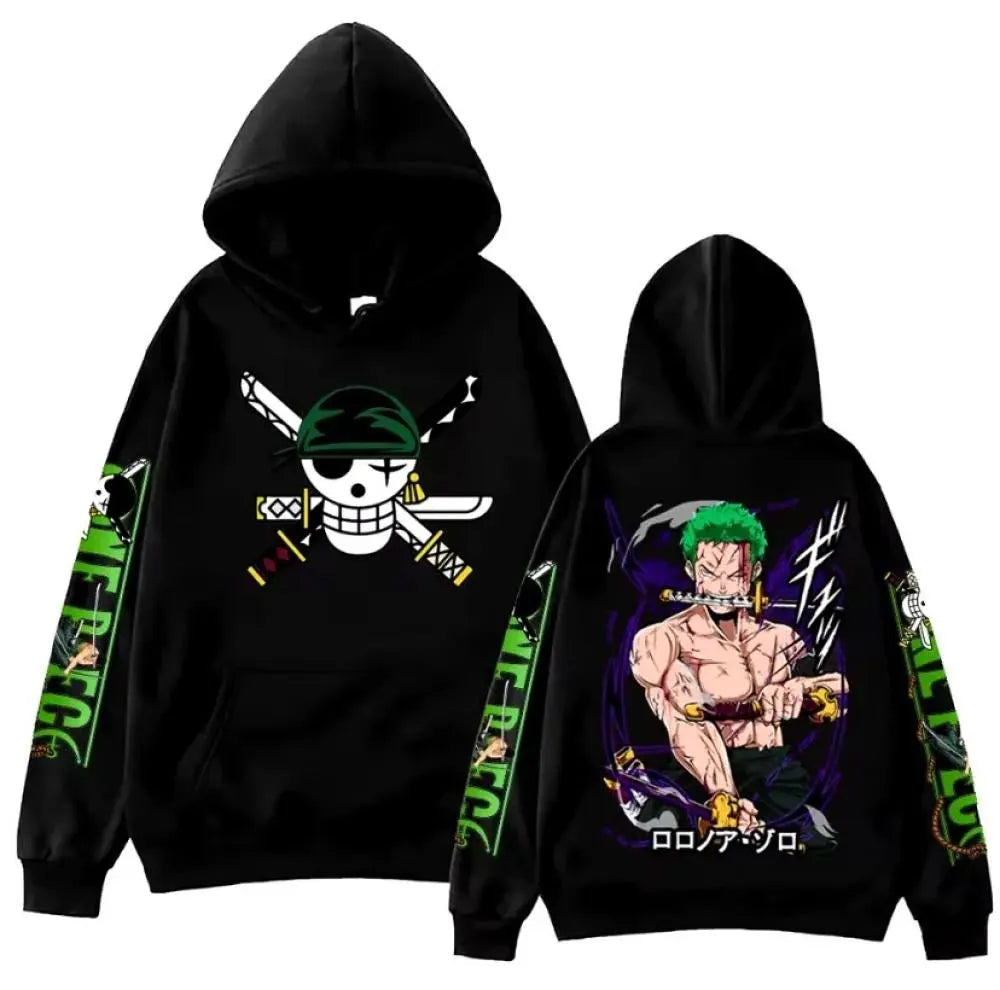 One Piece Zoro Anime Hoodie Sweatshirt | Y2K Streetwear