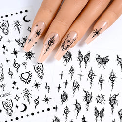 4pcs Elegant Metallic Butterfly Nail Art Stickers Holographic Silvery Chrome Effect Butterfly Sliders for Nails Manicure Decors* (ONLINE ORDER ONLY)