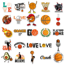 10/30/50PCS Cartoon Basketball Sports Stickers Graffiti iPad Helmet Car  DIY Personalized Wall Sticker Toys Decoration Wholesale (ONLINE ORDER ONLY)