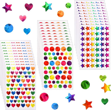 Colorful Laser Shiny Stickers Cute Notebook Laptop Decals Star Heart Reward Sticker For Teacher Parent Kids Gift Toys Decoration (ONLINE ORDER ONLY)