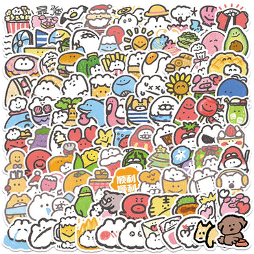 100 Pcs Cute Anime Stickers for Laptop, Skateboard, Bicycle, Fridge, Waterproof Decals (ONLINE ORDER ONLY)