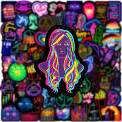 10/30/50/100pcs Fresh Neon Light Sticker Packs (ONLINE ORDER ONLY)
