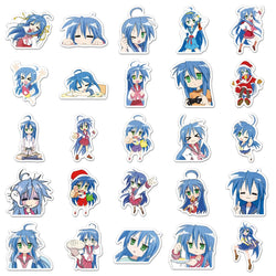 10/30/50PCS Izumi Konata Stickers Animation Decals Cartoon DIY Toy Fridge Luggage Laptop Phone Guitar Bike Skatebaord Sticker (ONLINE ORDER ONLY)