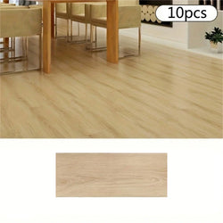 10Pcs 40x15cm PVC Floor Stickers Self-adhesive Stickers Waterproof Thickened Wood Grain Floor Stickers Foam Stickers Living Room (Online Order Only)