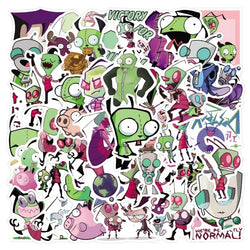 55pcs Invader Zim Stickers for Laptop, Phone, Water Bottle, Suitcase, and More (ONLINE ORDER ONLY)