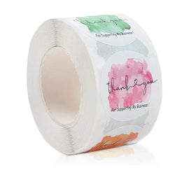 500pcs/roll 4 Designs Black Thank You Sticker 1.5 inch for Supporting My Small Business Sticker Sealing Labels for Packaging (ONLINE ORDER ONLY)