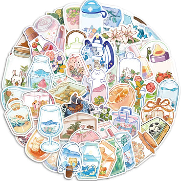 10/30/50pcs Cute Animal Stickers for Skateboard, Fridge, Phone, Car, Kids Gift (Online Order Only)