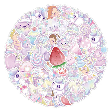 10/50Pcs Cute Cartoon Horse Stickers for Laptop Luggage Phone Car Scooter Funny Vinyl Decal for Kids Girl Children Gift (ONLINE ORDER ONLY)
