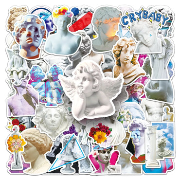 Angel Art Mosaic Sticker Decals for Phone Laptop Luggage Skateboard - 10/30/50PCS (Online Order Only)